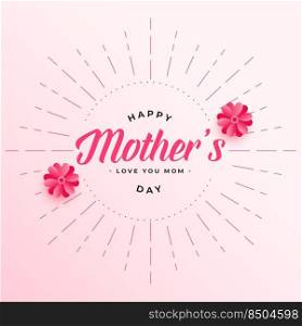 happy mothers day flower decorative card design