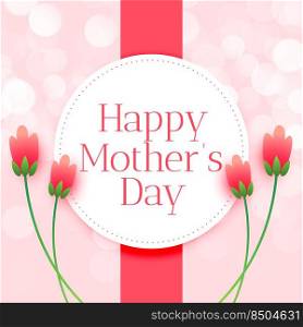 happy mothers day flower wishes card design