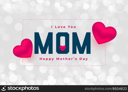 happy mothers day hearts background design