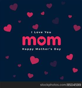 happy mothers day hearts card design
