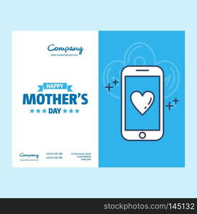 Happy Mothers Day lettering. Handmade calligraphy vector illustration. Mother&rsquo;s day card with heart. For web design and application interface, also useful for infographics. Vector illustration.