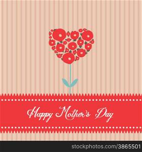 happy mothers day tree heart greeting card