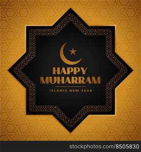 happy muharram islamic festival card design