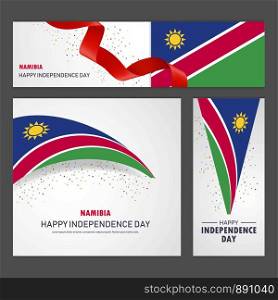 Happy Namibia independence day Banner and Background Set