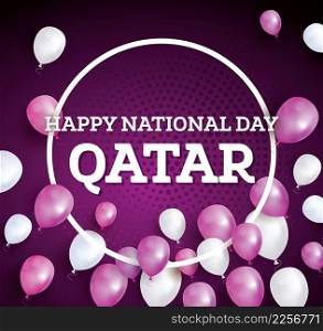 Happy National Day Qatar. Vector Illustration. Celebration December 18.