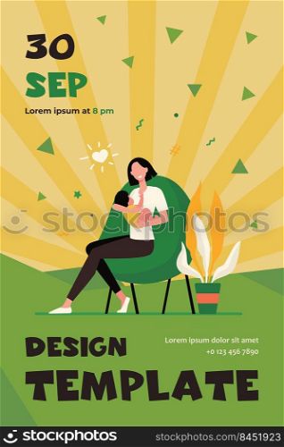 Happy new mom holding baby in arms. Breastfeeding, mother with child flat vector illustration. New parent, motherhood, parenthood concept for banner, website design or landing web page