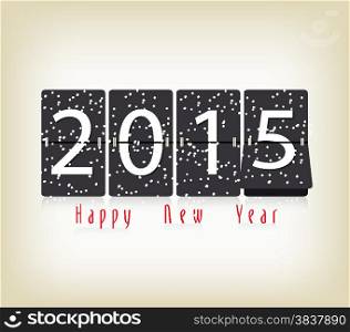 Happy New Year 2015 clock design