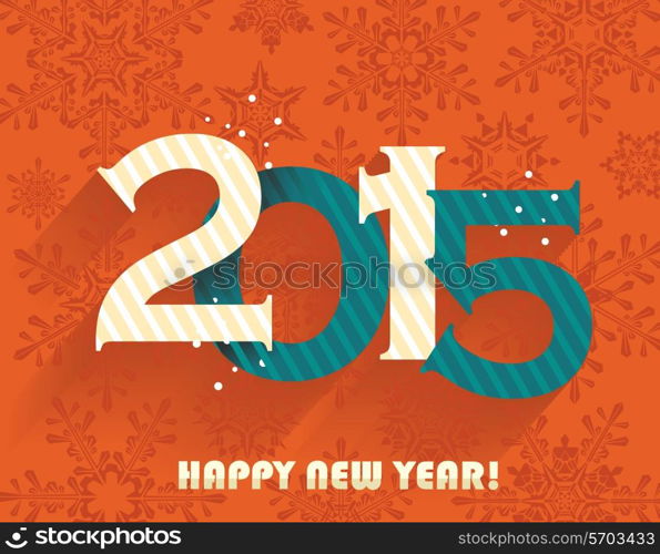 Happy new year 2015 creative greeting card design