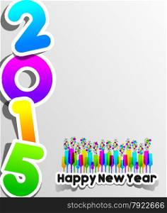 Happy New Year 2015 Greeting Card vector illustration