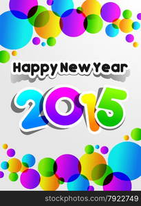 Happy New Year 2015 Greeting Card vector illustration