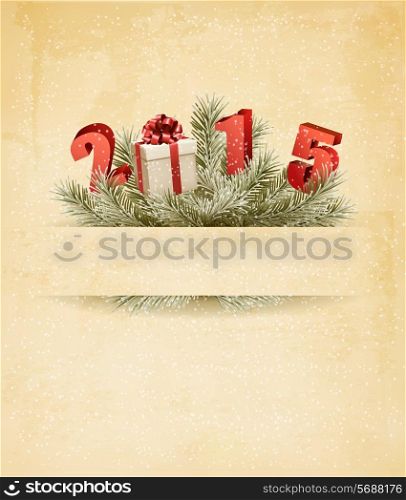 Happy new year 2015! New year design template. Vector
