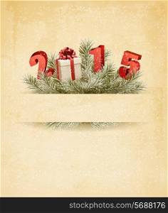 Happy new year 2015! New year design template. Vector