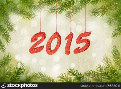 Happy new year 2015! New year design template Vector illustration