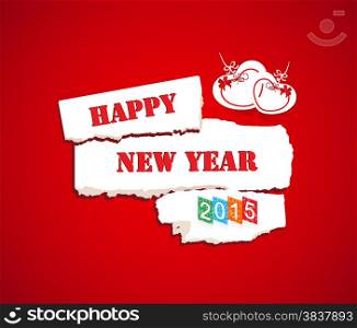happy new year 2015 with couple heart