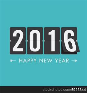 Happy new year 2016 card, editable vector design