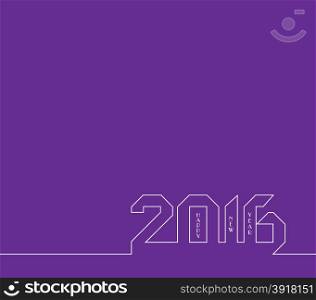 Happy new year 2016. Creative greeting card design. Universal background