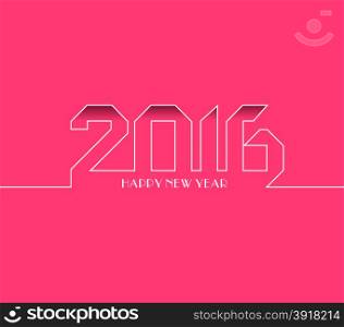 Happy new year 2016. Creative greeting card design. Universal background