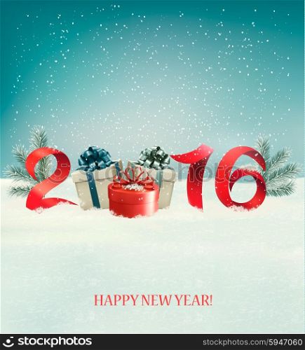 Happy new year 2016! New year design template Vector illustration