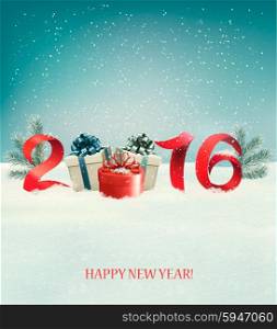 Happy new year 2016! New year design template Vector illustration