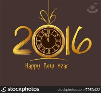 Happy New Year 2016 - Old clock