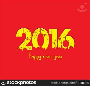 Happy new year 2016 Text Design. Art background