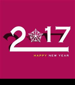 Happy new year 2017 and merry christmas