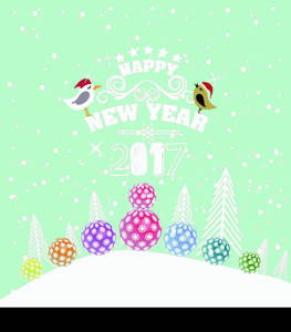 Happy new year 2017 and merry christmas