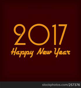 Happy New Year 2017. Greeting card. Vector New Year background illustration