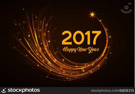 Happy New Year 2017, vector illustration Christmas background