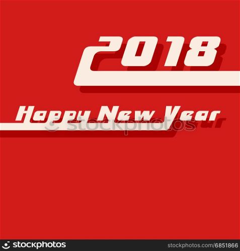Happy new year 2018 background. Design for cover brochure, flyer, greeting card template. Vector illustration. Happy new year 2018 background