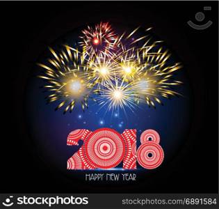 Happy New Year 2018 Firework