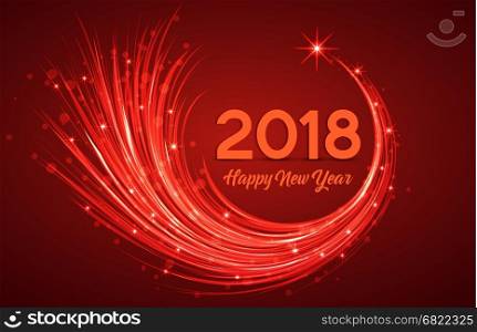 Happy New Year 2018. Happy New Year 2018, vector illustration Christmas background