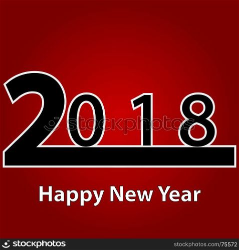 Happy New Year. 2018 Happy New Year greeting card or background.