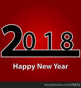 Happy New Year. 2018 Happy New Year greeting card or background.