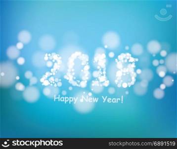 happy new year 2018 with bokeh and lens flare pattern on blue sky background. vector. happy new year 2018 with bokeh and lens flare pattern on blue sky background. vector eps 10