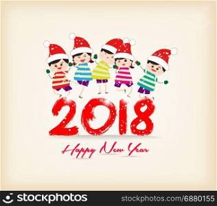 happy new year 2018 with kids funny