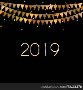 Happy New Year 2019 Background. Vector Illustration EPS10. Happy New Year 2019 Background. Vector Illustration