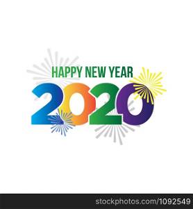 Happy New Year 2020 Design Full Color