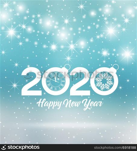 Happy New Year 2020. Happy New Year 2020, vector illustration Christmas background