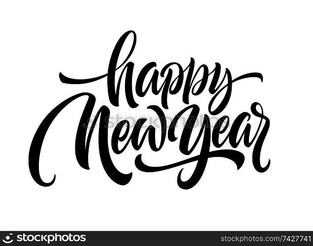 Happy New Year 2020. Lettering greeting inscription. Vector illustration EPS10. Happy New Year 2020. Lettering greeting inscription. Vector illustration