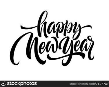 Happy New Year 2020. Lettering greeting inscription. Vector illustration EPS10. Happy New Year 2020. Lettering greeting inscription. Vector illustration