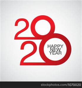Happy New Year 2020 logo text design. Merry Christmas ,design template, card, banner. Vector illustration.