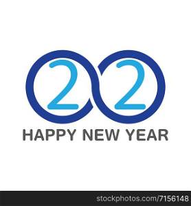 Happy New Year 2020 Text Design Patter, Vector illustration.