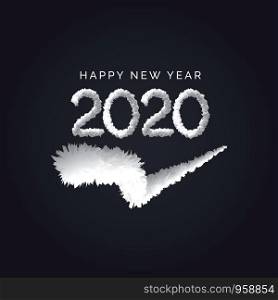 Happy New Year 2020 vector design. New Year 2020 Creative Design Concept.
