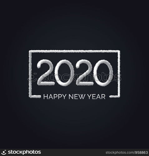 Happy New Year 2020 vector design. New Year 2020 Creative Design Concept.