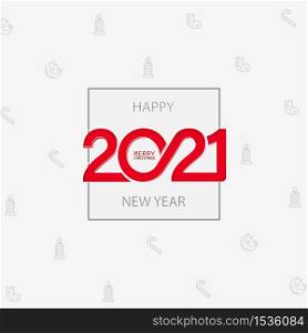 Happy New Year 2021 and Merry Christmas. Card design. EPS 10 vector illustration.. Happy New Year 2021 and Merry Christmas. Card design. EPS 10 vector illustration