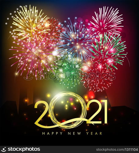 Happy New Year 2021 background template. Merry Christmas and Happy New Year holiday symbol template. Chinese new year, year of the ox