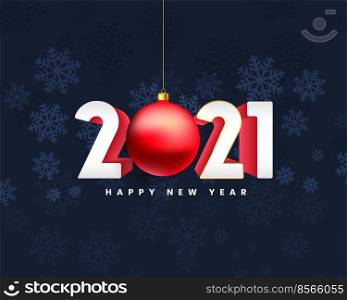 happy new year 2021 background with christmas ball