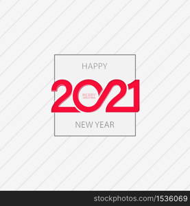 Happy New Year 2021 Card Design. Vector on isolated white background. EPS 10.. Happy New Year 2021 Card Design. Vector on isolated white background. EPS 10
