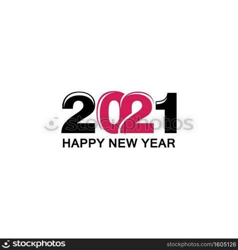 Happy New Year 2021 Celebration Design, Vector illustration template
